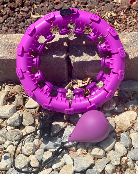 Smart Hula Hoop 24 Knots (52 Inches) Adults/Kids  Detachable, Adjustable Size, Non-Dropping, 360 Massage.